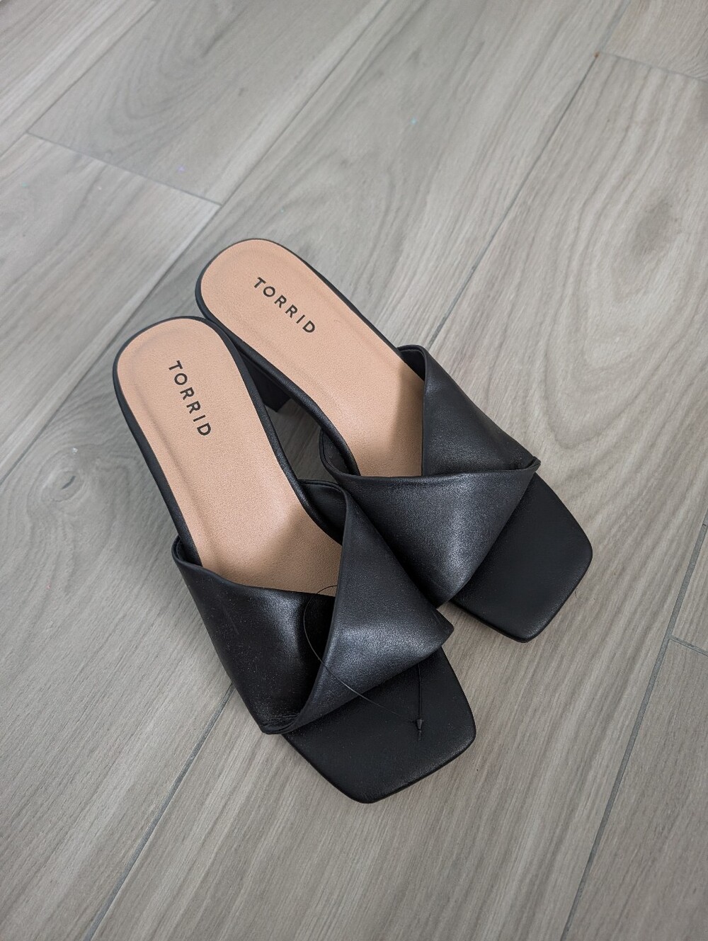 Torrid Square Toe Slide On Heel Sandals Size 10.5